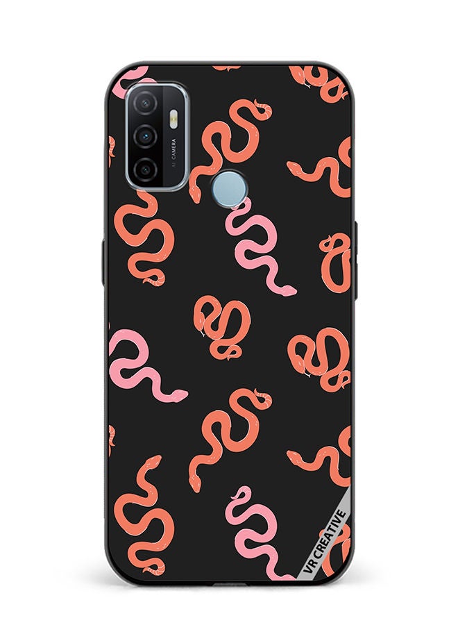 VR CREATIVE Protective Case Cover For Oppo A53 Cartoon Funny Colorful Snakes Pattern Design Multicolour - Image 1