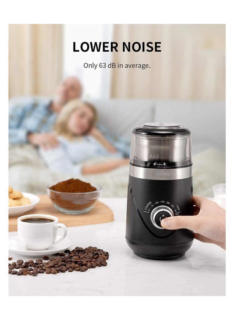 SHARDOR Adjustable Electric Coffee Grinder, Spice Grinder, Coffee Bean Grinder, Espresso Grinder with 1 Removable Stainless Steel Bowl - Image 2