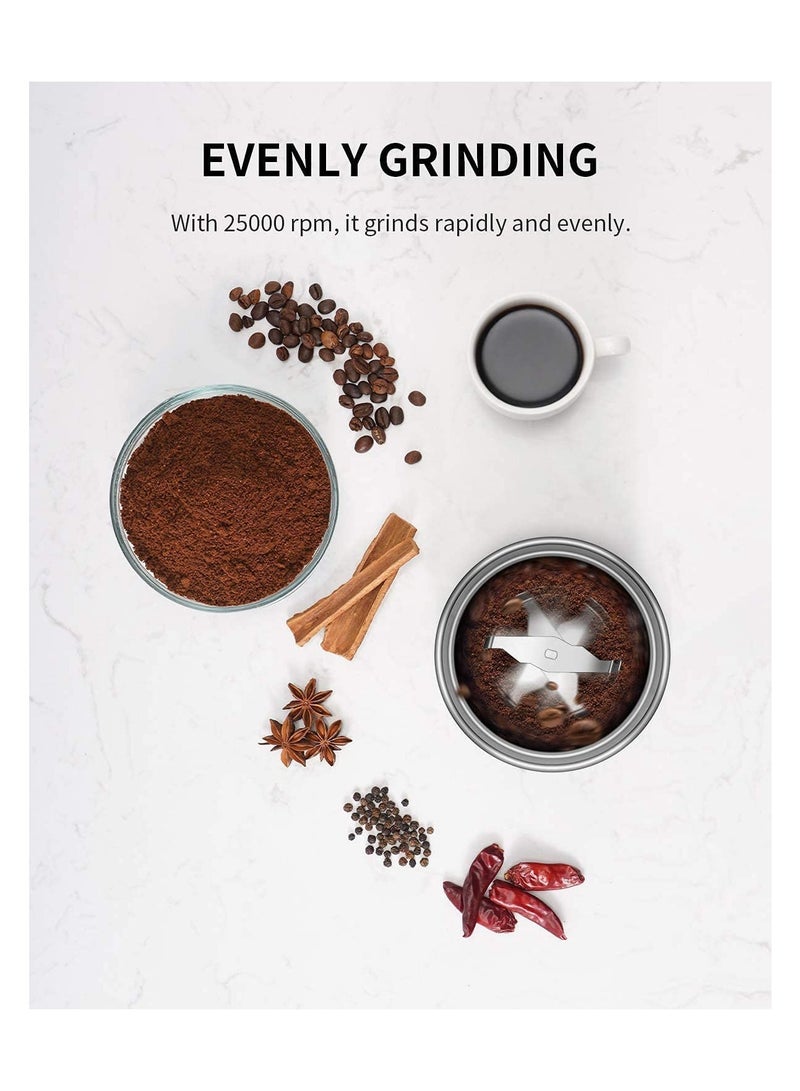 SHARDOR Adjustable Electric Coffee Grinder, Spice Grinder, Coffee Bean Grinder, Espresso Grinder with 1 Removable Stainless Steel Bowl - Image 5