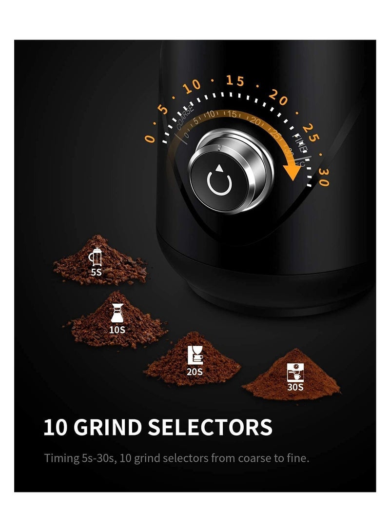 SHARDOR Adjustable Electric Coffee Grinder, Spice Grinder, Coffee Bean Grinder, Espresso Grinder with 1 Removable Stainless Steel Bowl - Image 3