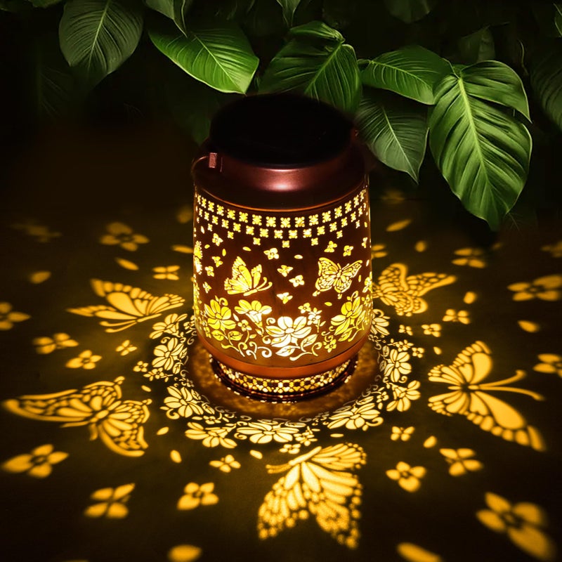Fussion Butterfly Gifts for Women Butterfly Solar Lantern Mothers Day Gifts Birthday Gifts for Women Mom Grandma Sister Friend Garden Decor Metal Solar Lights Outside Decorative for Yard Patio Pathway Porch - Image 1