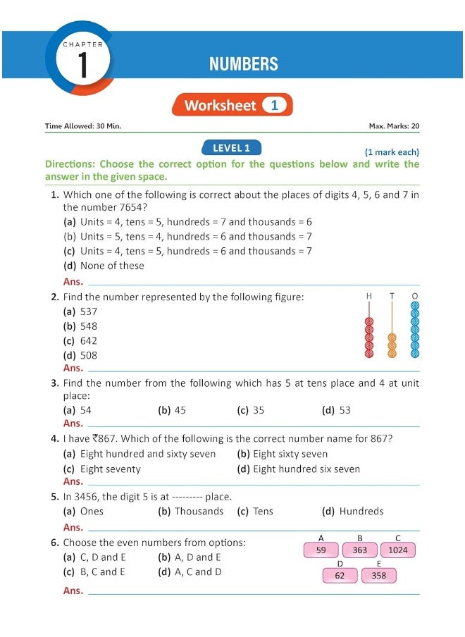 Oswaal One For All Olympiad Workbook Class 2 Maths for 2024-25 Exam  - Image 4