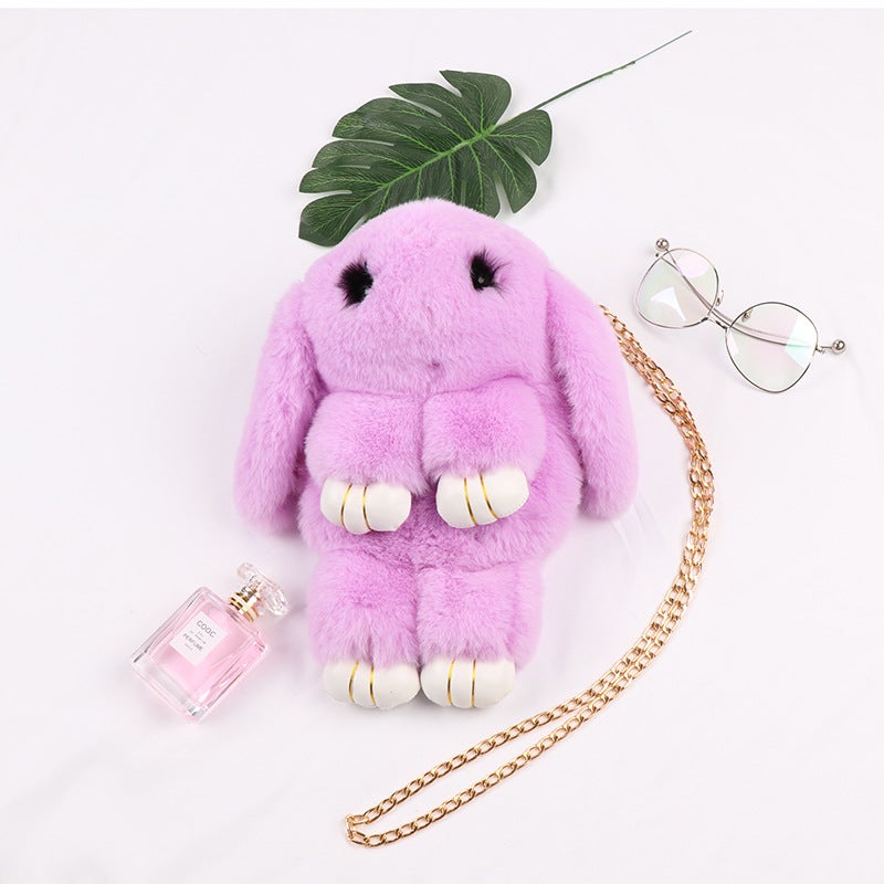 2024 Cute Plush Bunny Crossbody Kids Bag TARO