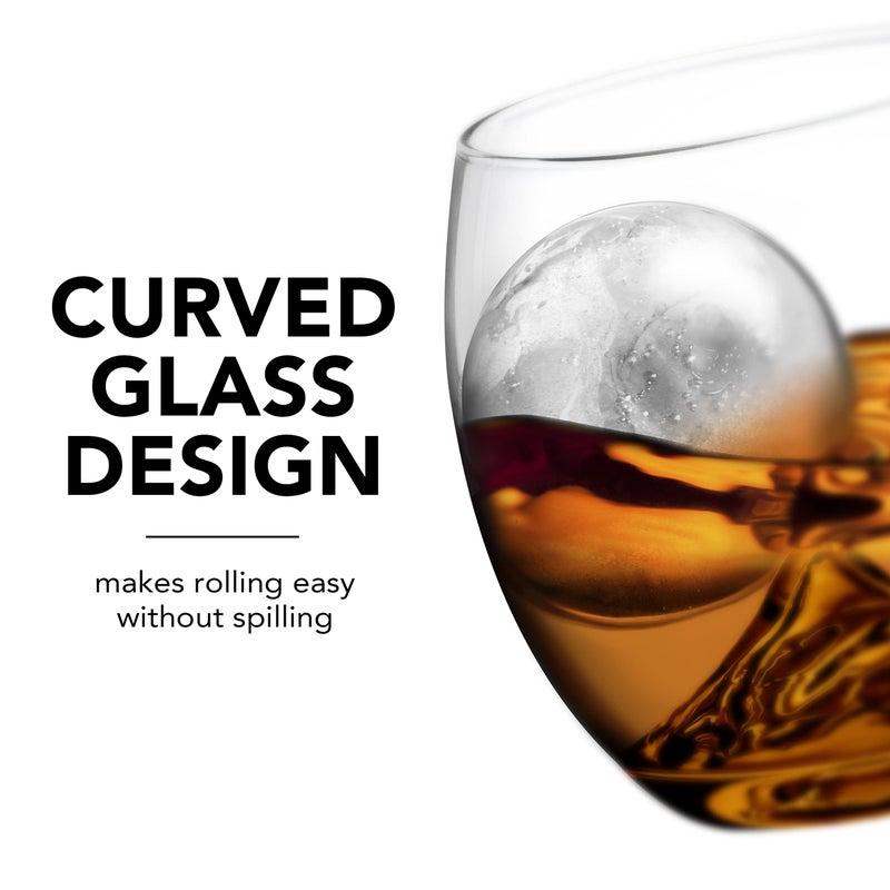Final Touch On The Rock Glass With Ice Ball Mold - Elevate Your Whiskey  Scotch & Bourbon Experience | Enhanced Aromas  Long-Lasting Ice  Generous Capacity (Gs300) - Image 5