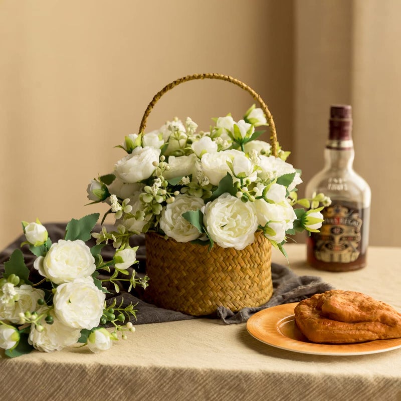 Floweroyal 12 Bunches Peony Artificial Flowers White Flowers Silk Peonies Bouquets for Wedding Party Table Centerpieces Floral Arrangement Home Kitchen Decor - Image 5