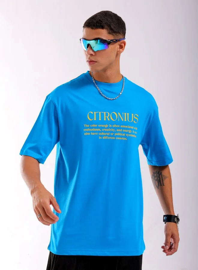شركة المرآب الهندية Men Boxy Oversized Graphic Back Printed Round Neck Tshirt