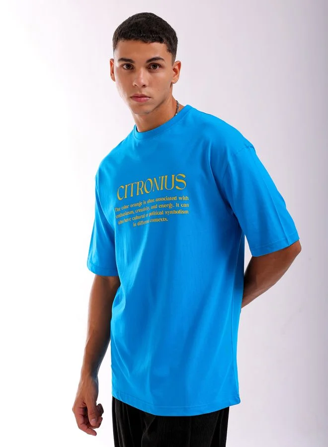 شركة المرآب الهندية Men Boxy Oversized Graphic Back Printed Round Neck Tshirt