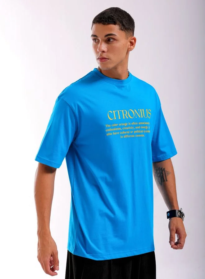 شركة المرآب الهندية Men Boxy Oversized Graphic Back Printed Round Neck Tshirt