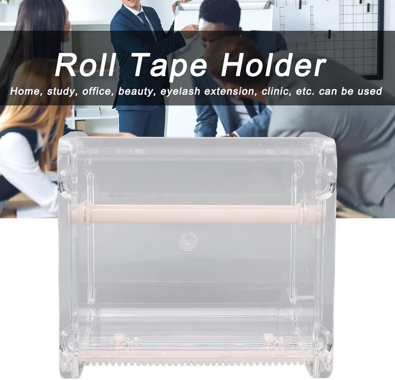 klarako Transparent Visible Desktop Multi Masking Tape Cutter, Washi Tape Dispenser, Roll Tape Holder for Home Office School (Not Include Masking Tape)(Beige) - Image 2