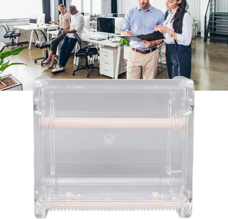 klarako Transparent Visible Desktop Multi Masking Tape Cutter, Washi Tape Dispenser, Roll Tape Holder for Home Office School (Not Include Masking Tape)(Beige) - Image 5