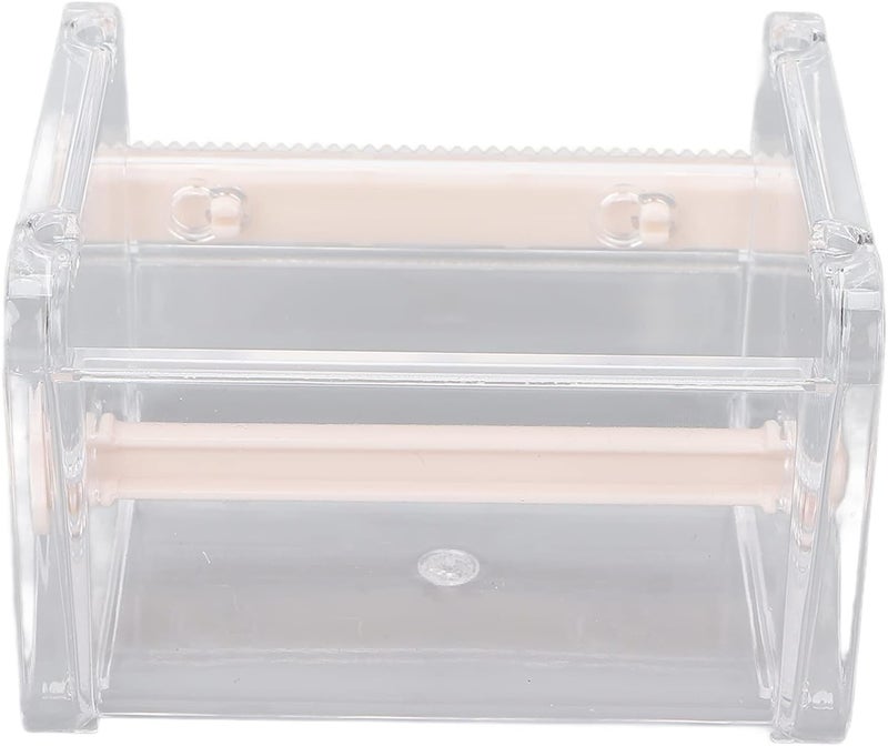 klarako Transparent Visible Desktop Multi Masking Tape Cutter, Washi Tape Dispenser, Roll Tape Holder for Home Office School (Not Include Masking Tape)(Beige) - Image 1