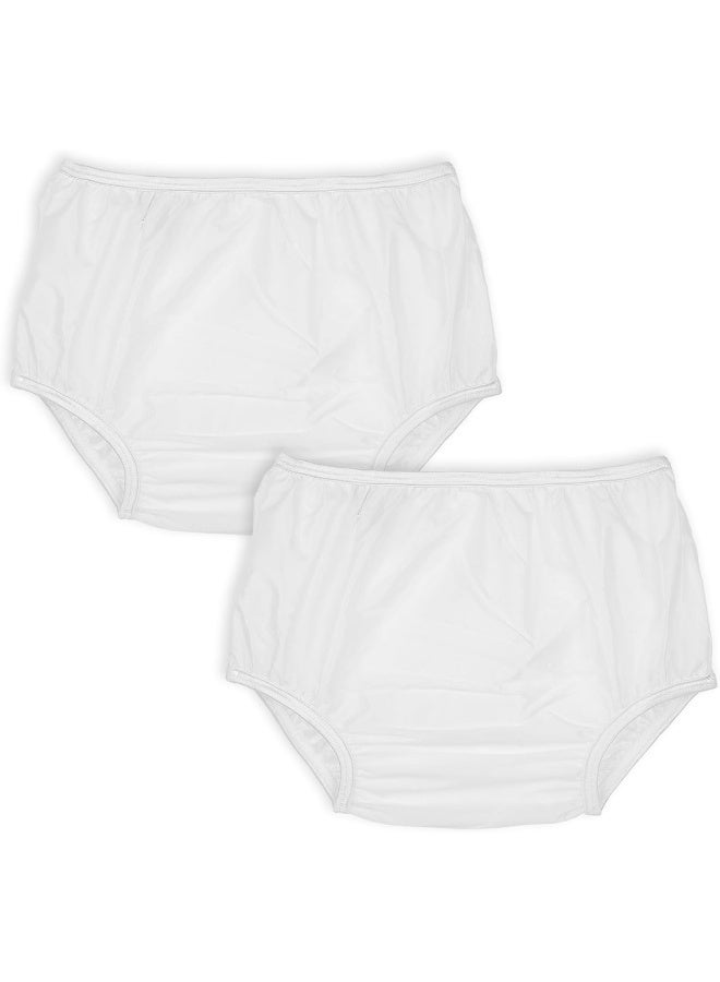 Dappi Waterproof 100% Nylon Diaper Pants, White, Small (2 Count) - Image 1