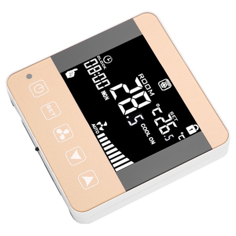 ترموستات لفائف المروحة AC200-240V مع شاشة LCD - تحكم آلي بسرعة الرياح مع مستشعر NTC لأنظمة التكييف المركزي - Image 5
