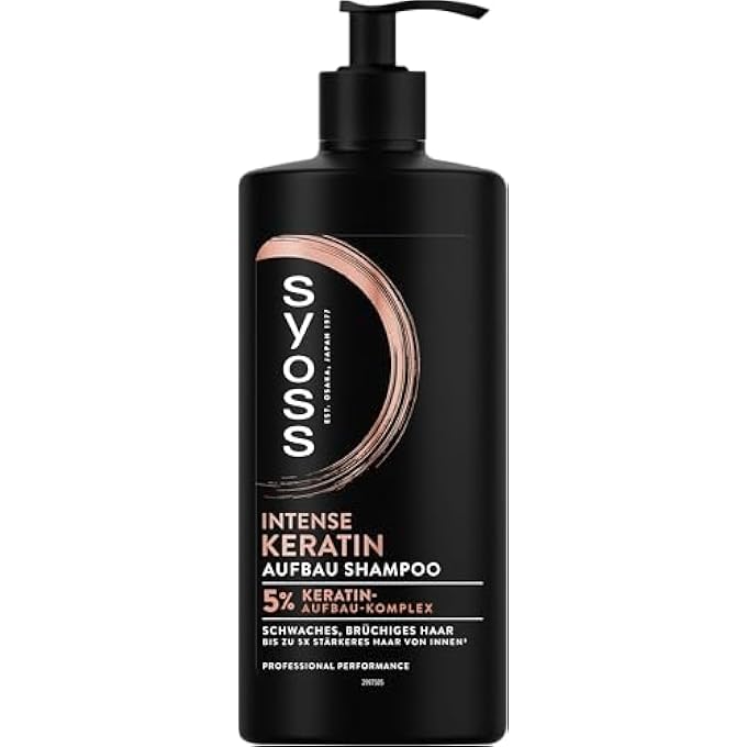 SYOSS SHAMPOO KERATIN (440 ML), HAIR SHAMPOO FOR WEAK AND BRITTLE HAIR, FILLS AND SMOOTHS HAIR FIBRE, BLUE LOTUS & AMINO COMPLEX FORMULA - Image 1