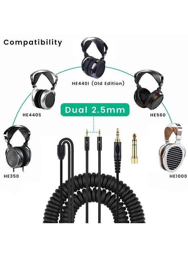 BURAQ ZS0228 Headphone Audio Cable for HIFIMAN HE400i HE560 1000 (Black)  - Image 2