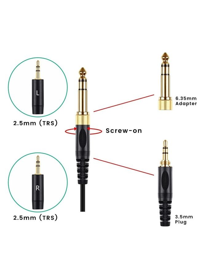 BURAQ ZS0228 Headphone Audio Cable for HIFIMAN HE400i HE560 1000 (Black)  - Image 3