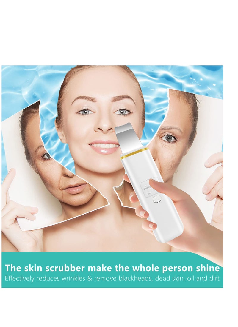 KASTWAVE Skin Scrubber Face Spatula Blackhead Remover Pore Cleaner Beauty Lifting Tool with 4 Modes Care Tools Comedones Extractor for Facial Deep Cleansing 2 Silicone Covers Included  - Image 4