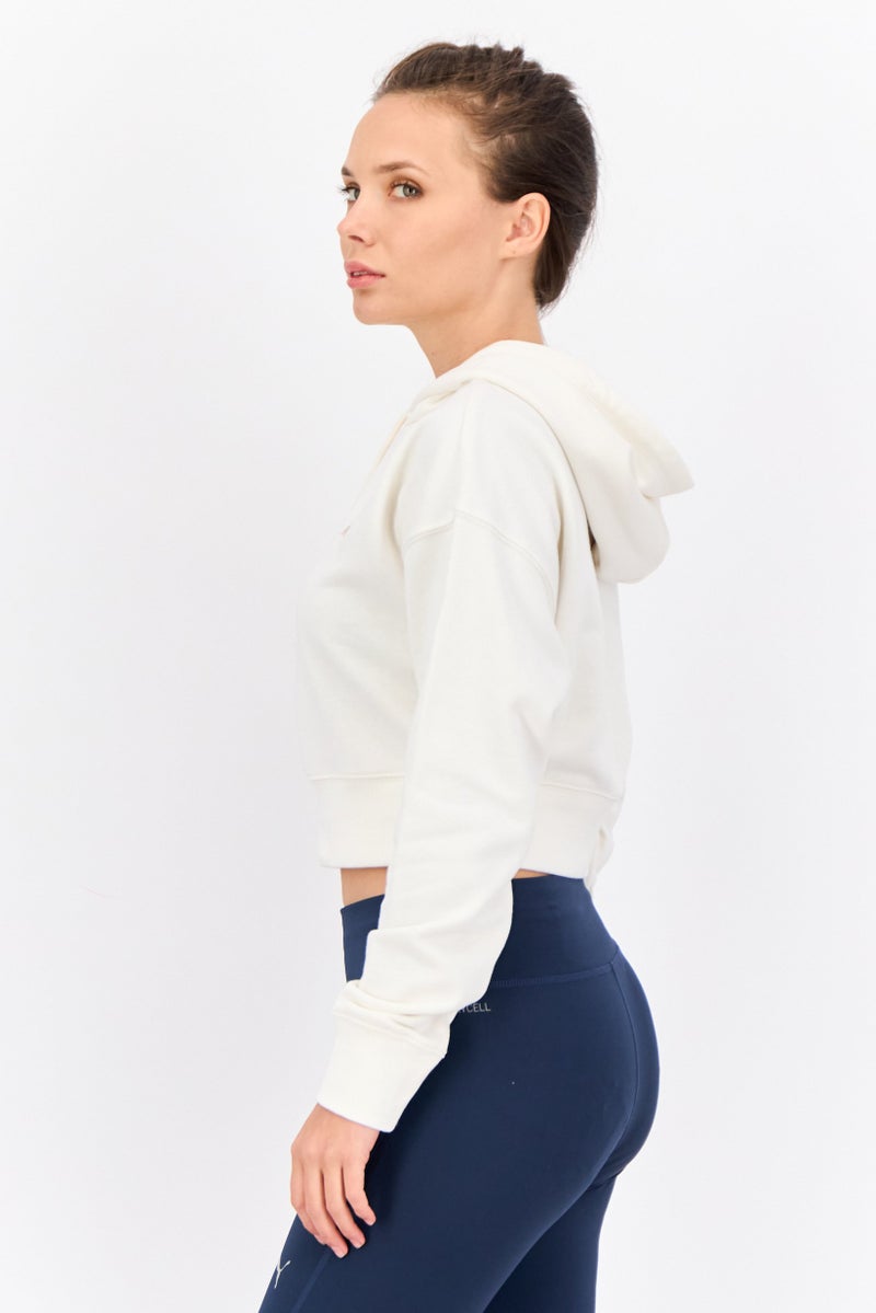 PUMA Women Relax Fit Long Sleeve Outdoor Sweatshirts, Light Beige  - Image 3