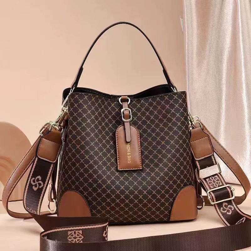 New Exquisite Women'S Bag Bagpu Plaid Bucket Bag Large Capacity Shoulder Bag Crossbody Bag Ladiesbags - Image 5