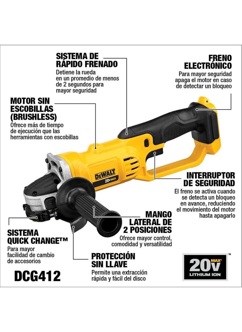 DEWALT DEWALT DCG412B 20V MAX CutOff Tool Tool ONLY includes UnitInstruction Guide  - Image 4