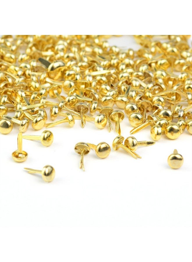 baotongle 500 Pcs Paper Fasteners Baotongle Brass Plated Scrapbooking Brads Round Metal Brads With Storage Bag For Crafts Making Diy Gold And Silver - Image 5