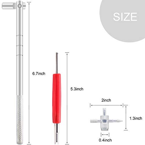 ZHSMS Valve Stem Puller Installer Tool, 10Pcs TR412 Tire Snap in Short Rubber Valve Stem, 4 Way Valve Core Remover, Double Head Tire Valve Core Remover Installer Tool(33 Pcs) - Image 3