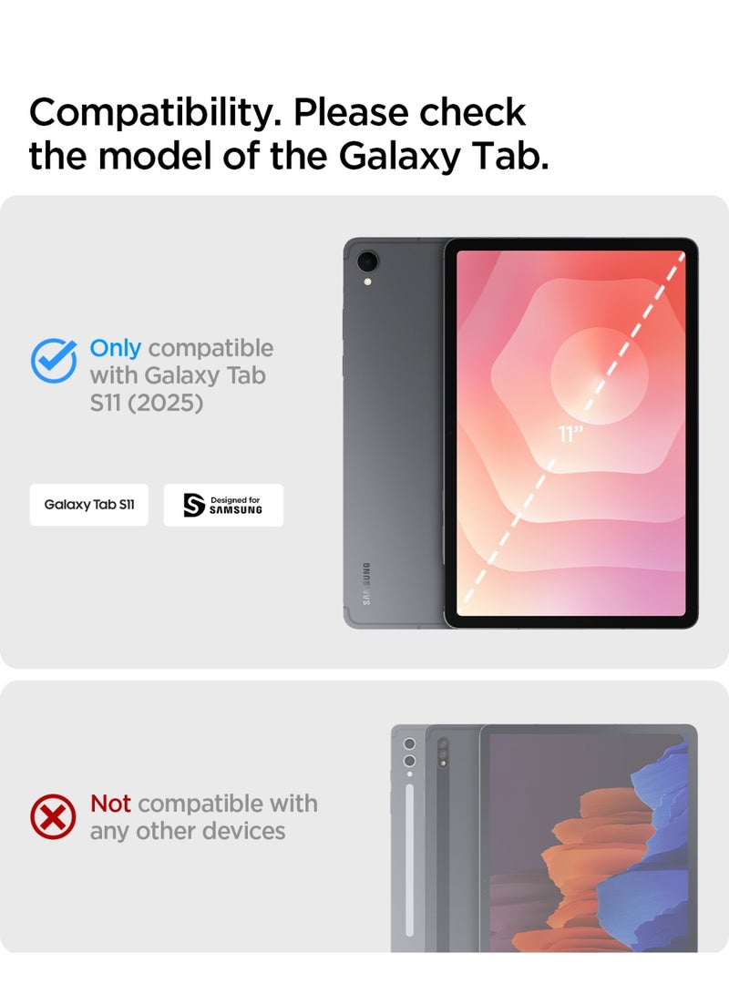 Spigen غطاء حماية نانو بوب لجهاز سامسونج جالكسي تاب S11 (2025) 11 بوصة مع حامل قلم S - سمسم أسود - Image 2