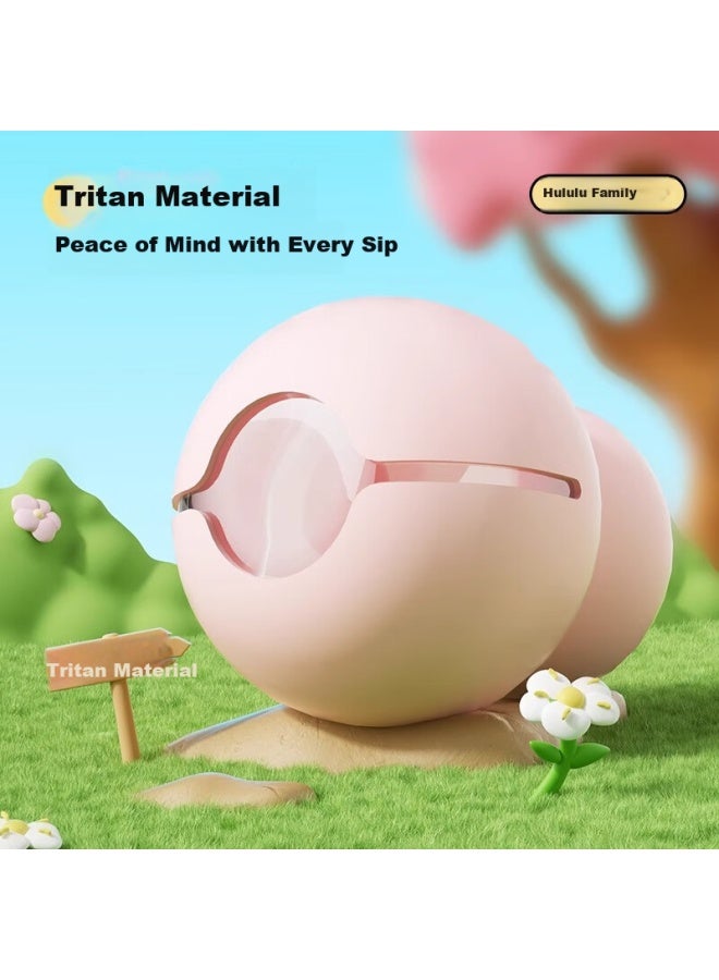 Ohhaa Gourd Water Bottle New Cute Straw Cup Tritan Large Capacity Summer Plastic Children's Water Bottle - Image 3