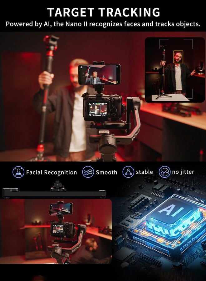 Ifootage Shark Slider Nano II 660,Motorized Camera Slider,Compatible with DJI RS2, RS2Pro, RS3 Pro, RS4, RS4 Pro,Video Stabilizer Rail,Video,Timelapse,Panorama,Stop Motion,Marco,Max.Payload 15.4lbs - Image 3