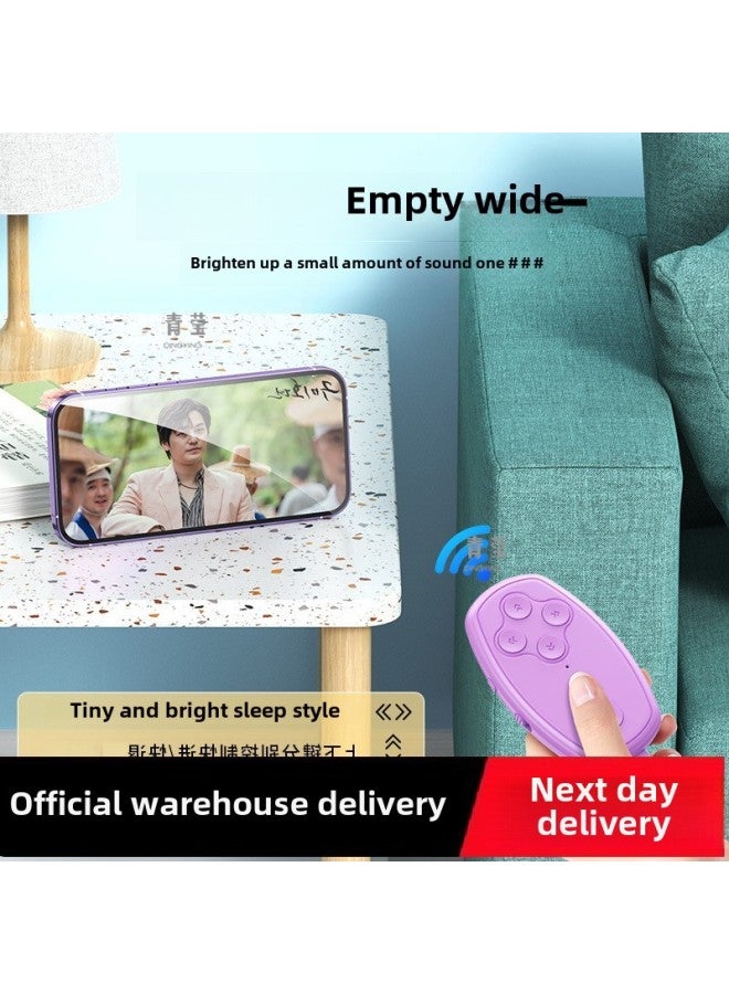 Short Remote Control Lever Helps Photographing Multifunctional Bluetooth Photographing Mobile Phone Sound Brush Basket Teeth Shake Qingying Video Selfie Universal-Color:Starlight White★Multifunctional Neutral Rechargeable Bluetooth Remote Control. - Image 3