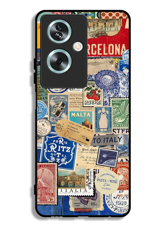 Tolwak Oppo A79 Protective Case Cover Stickers Of Different Cities - Image 1