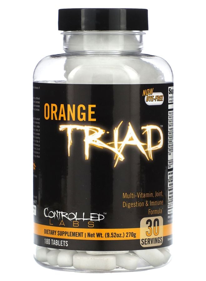 controlled labs Orange Triad Multi-Vitamin Joint Digestion & Immune Formula 180 Tablets
