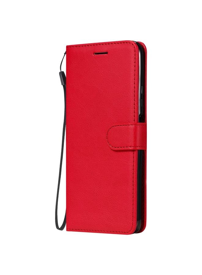 اس-توب جراب لهاتف Huawei Enjoy 20 5G، جراب جلدي واقي قابل للطي أفقيًا بلون سادة مع حامل وفتحات للبطاقات ومحفظة وإطار صورة وحبل - Image 2