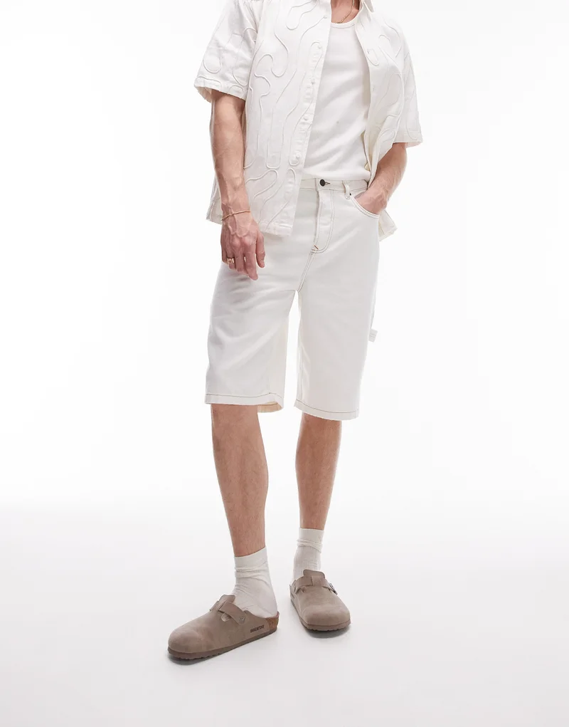 TOPMAN Longline Carpenter Denim Short