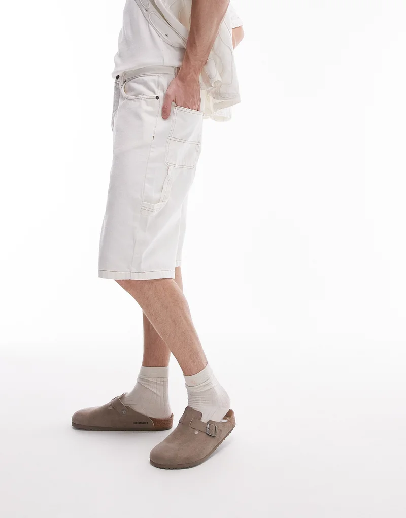 توب مان Longline Carpenter Denim Short