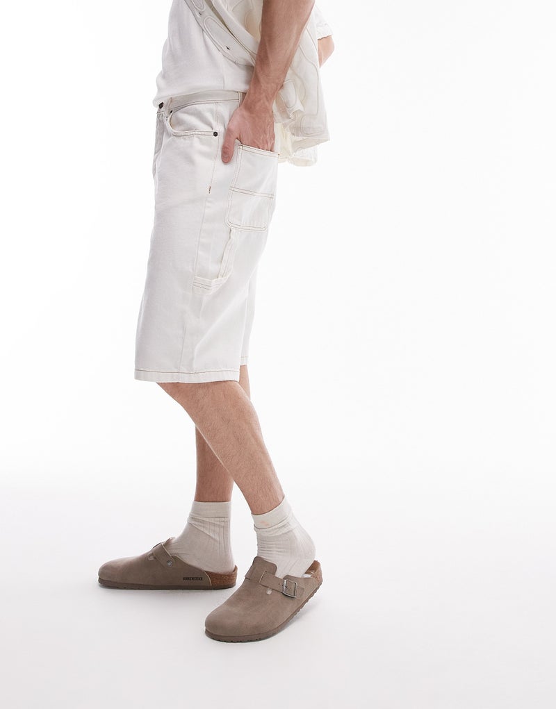 TOPMAN Longline Carpenter Denim Short - Image 3