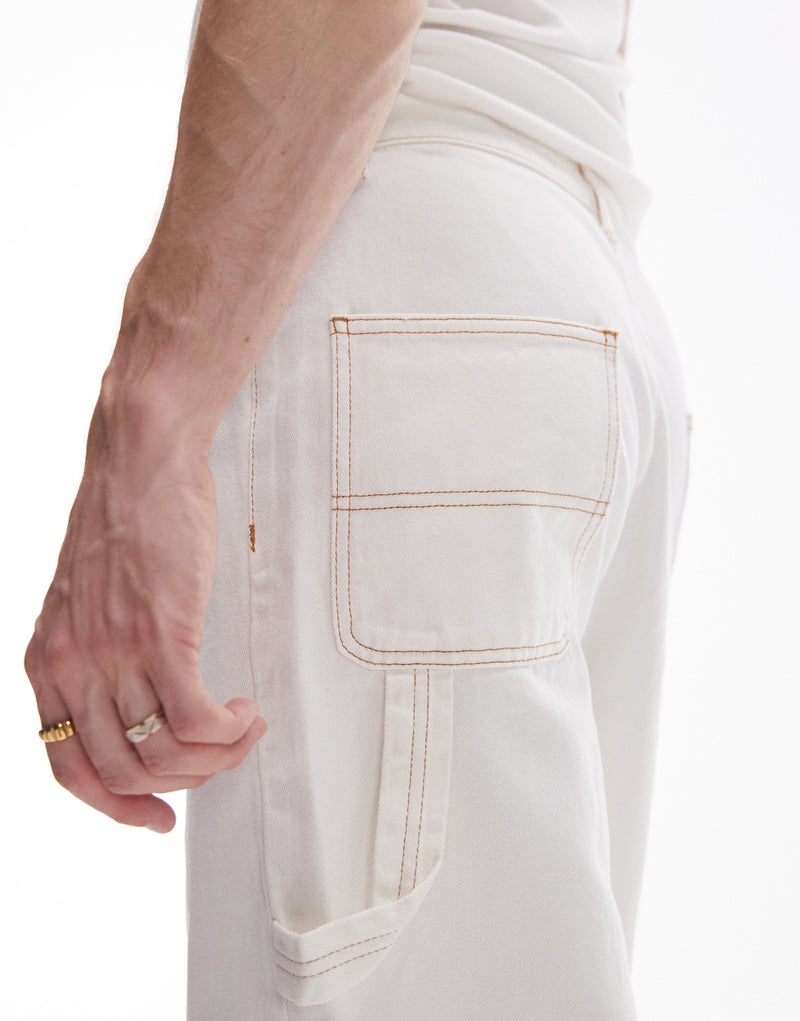 TOPMAN Longline Carpenter Denim Short - Image 5