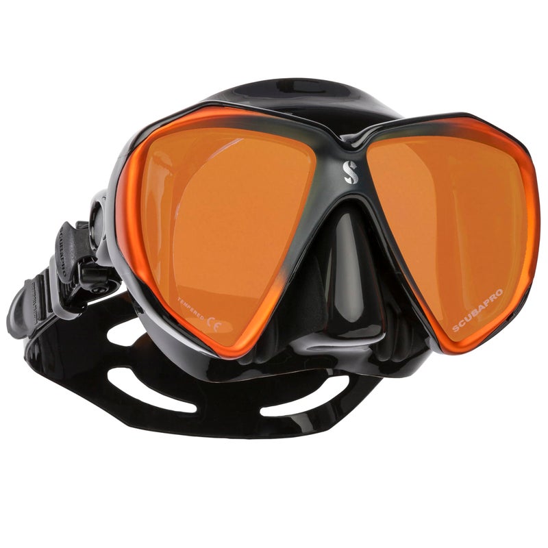 SCUBAPRO Spectra Scuba Mask with Mirrored Dual Lens and EZ Equalize Nose Pocket for Scuba Diving, Black/Bronze - Image 2
