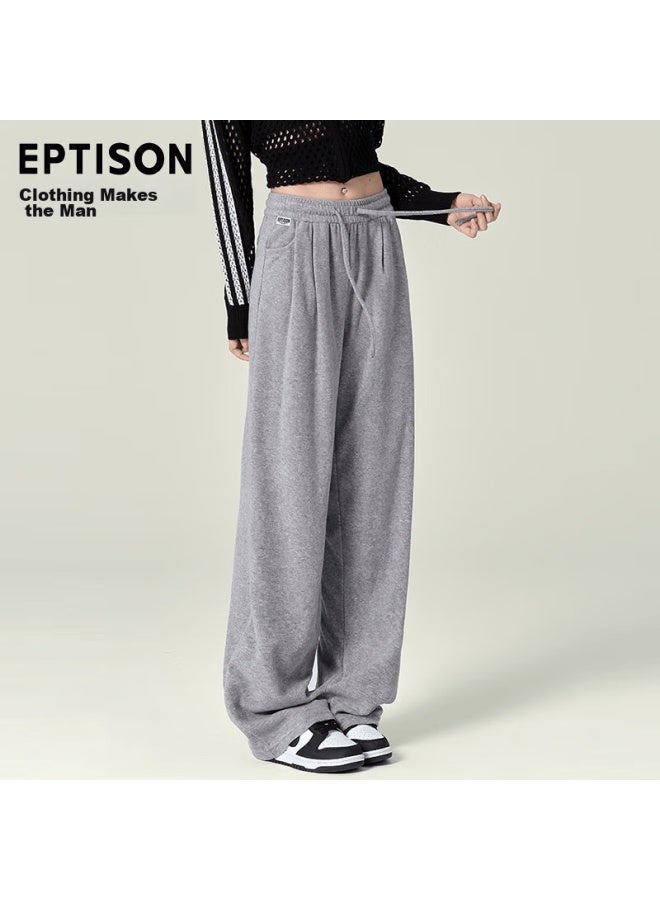 EPTISON Yipintiancheng Wide-leg Casual Pants For Women, High-end Fashion, Autumn 2040, Lazy Draping Slimming Knitted Sweatpants For Wome - Image 1