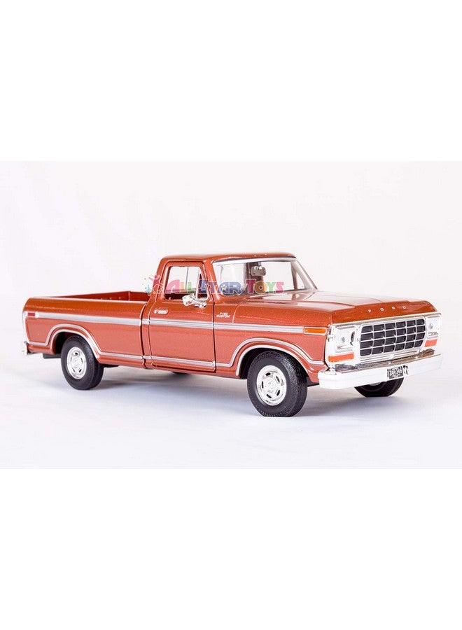 MOTORMAX موديل سيارة مقياس 1:24 من موتورماكس فورد F-150 بيك أب 1979 79346 بني - Image 2
