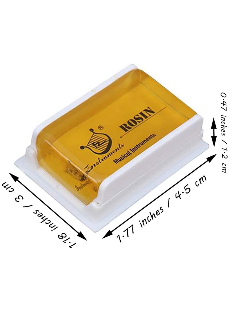 EastyGold Rosin Natural for Violin Cello Viola Rosin Light Low Dust for Bows String Music Instrument Accessory Yellow with Case 3 Pack  - Image 3