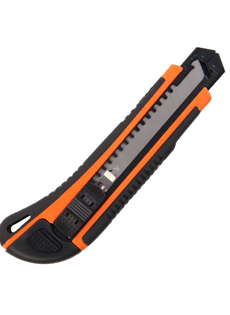 KSEIBI - 18 Mm Utility Knife Progrip with Safety Lock, Orange, Soft Grip Material, SK5 Blade Material, Smooth, Easy To Install, for Cutting Carpet, Cardboard, Box, Wrapping, Handicrafts and Maintenance Tool. - Image 1
