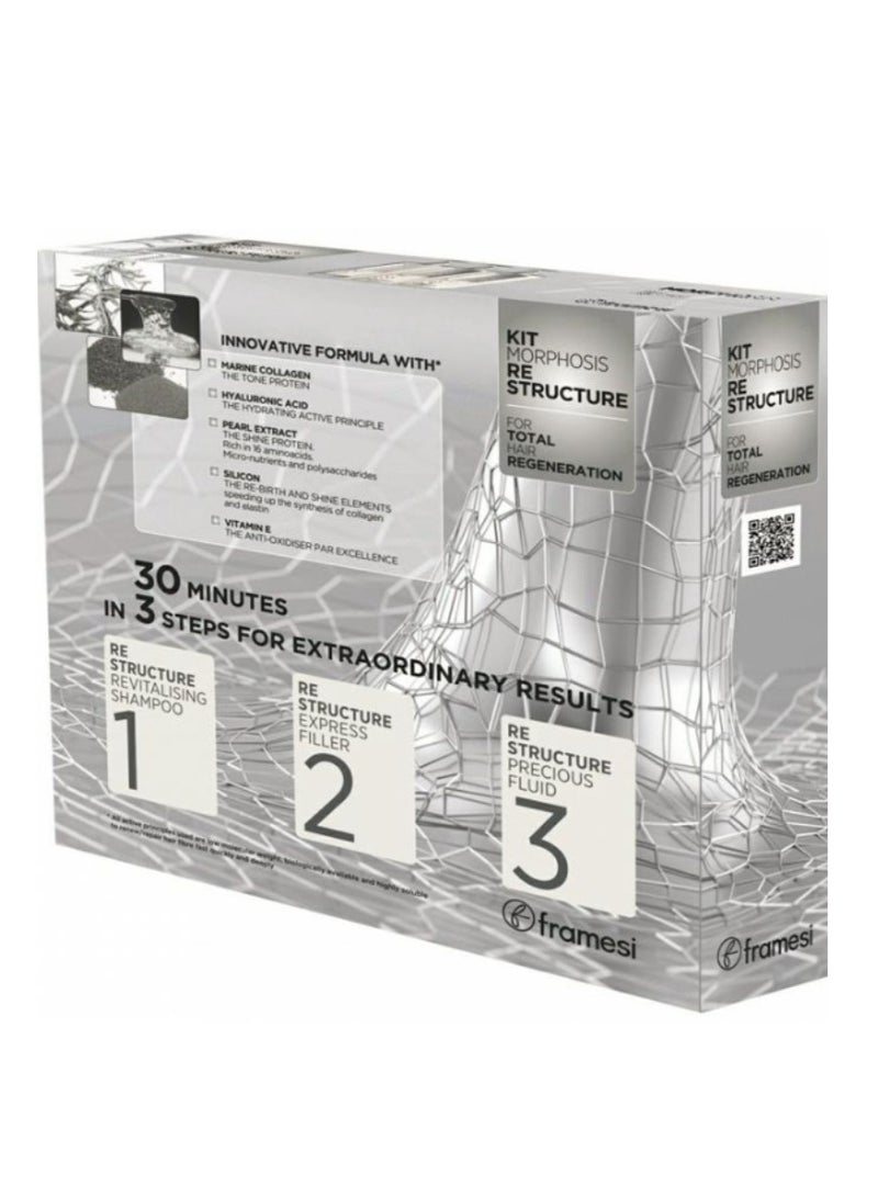 Framesi Morphosis ReStructure Hair Treatment Kit 100ml - Restore and Revitalize - Image 1