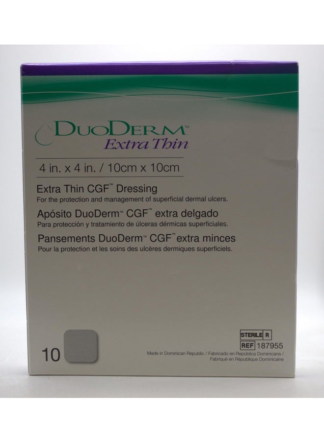 convatec ConvaTec DuoDERM CGF Extra Thin Dressings - 4" x 4" - Model 187955 - Box of 10  - Image 1
