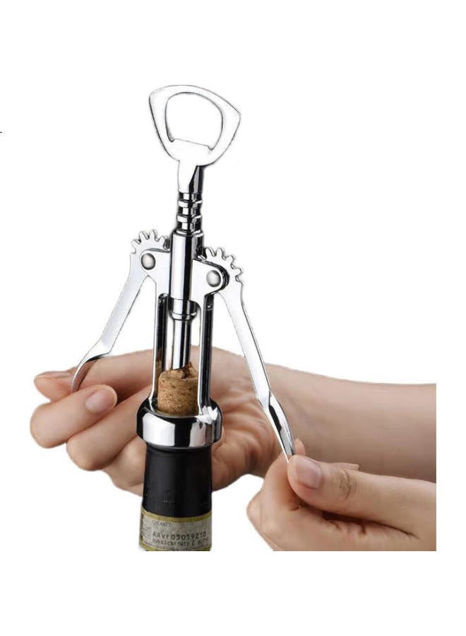 Jekero Wine Opener Multi-Function Bottle Opener Silver Dual-Use - Image 1