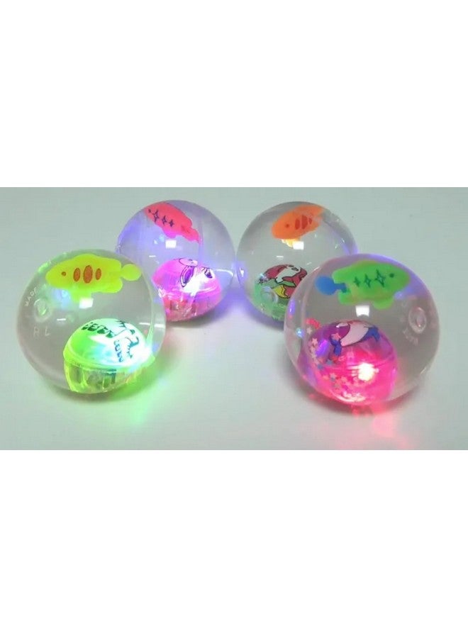 فافيلا كرة لعبة FAVELA LED الوامضة المرتدة للأطفال | كرة لعبة ممتعة للأطفال الصغار والأطفال | كرة مطاطية شفافة مملوءة بالماء ومشرقة - هدية إرجاع (عبوة من 3 قطع) - Image 3