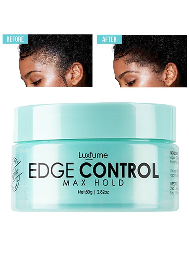 Luxfume Edge Control, Booster Extra Strength Moisture Thick Coarse Hair Great For Relaxed And Natural Hair Strong Hold Styling Gel 80g (Apple) - Image 1