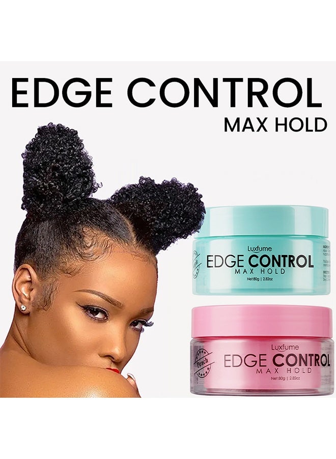 Luxfume Edge Control, Booster Extra Strength Moisture Thick Coarse Hair Great For Relaxed And Natural Hair Strong Hold Styling Gel 80g (Apple) - Image 2