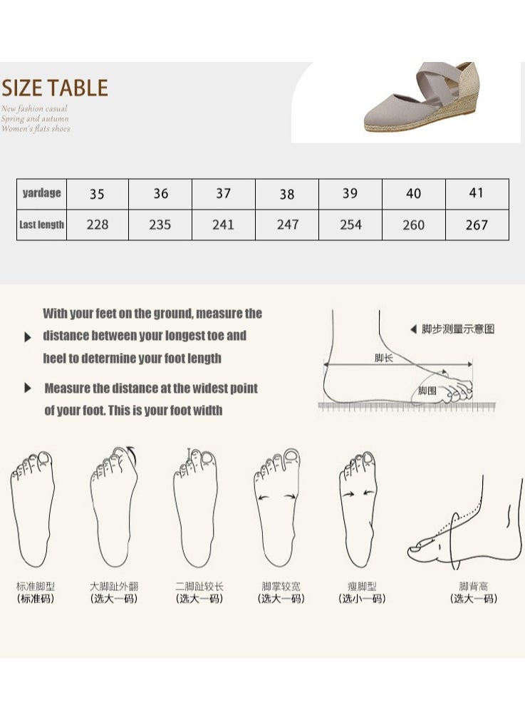 NIBEMINENT - Closed Toe Espadrille Wedges Sandals - Image 1