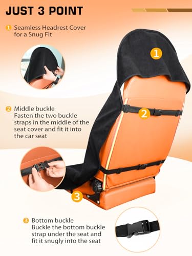 TESFEEL Car Seat Cover Towel GRS Certified Recycled, Waterproof & Washable, Non-Slip Universal Fit for Cars SUVs Trucks, Sweat Protection for Gym, Kids, Pets & Travel (Black, 2 Pack) - Image 5